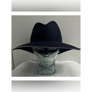 Vintage Mauser 100% Rabbit Hair Hillary Zipped Edge Fedora Hat Size M